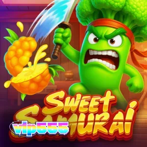 Tampilan visual slot Sweet Samurai dengan tema dojo buah yang unik